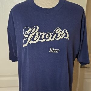 1980's Vintage 80's Stroh's Beer T-Shirt‎ Mens SZ XL